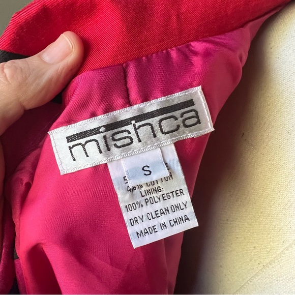 Mishca Vintage 80s Geometric Print Jacket Size Small - Picture 6 of 11